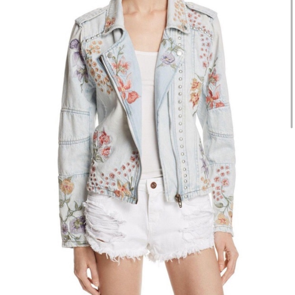 Blank nyc embellished denim jacket